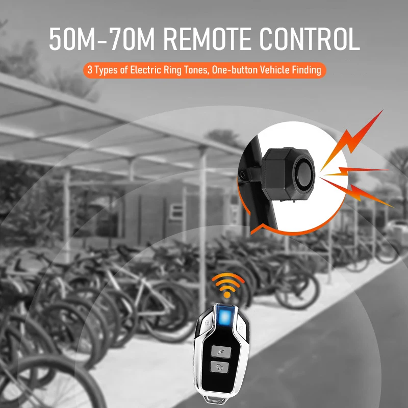 ワイヤレス USB 充電防水バイク警報リモコン振動検知器警報オートバイ盗難警報