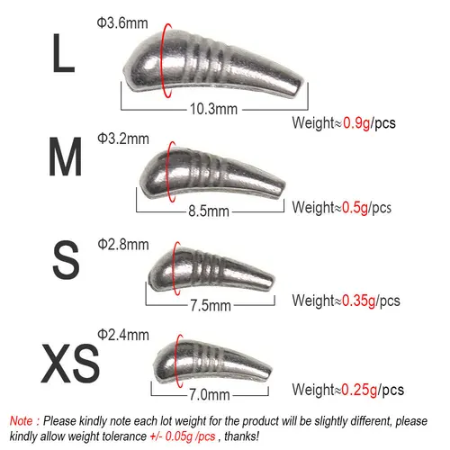Imagen 2 del producto ICERIO 10 Uds 20 piezas plantilla de cuerpo de ninfa de tungsteno cuentas traseras plantilla de hundimiento rápido atado de moscas de ninfa/Material de tejer tamaño XS S M L