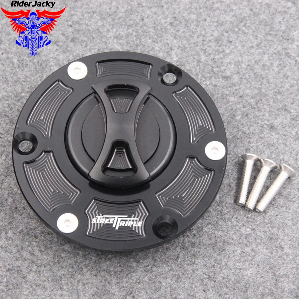 

For Triumph Street Triple 2007-2008 CNC Keyless Motorcycle Fuel Gas Tank Cap Cover