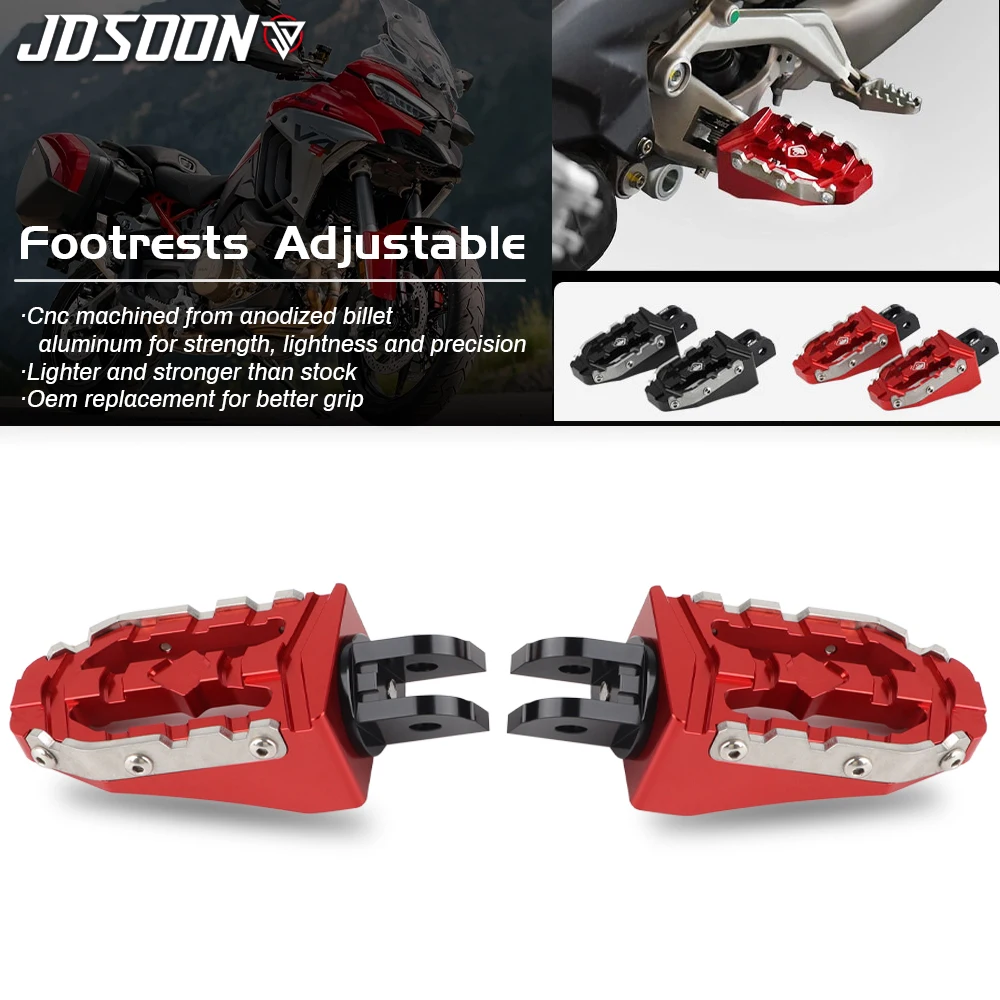 

Для Ducati Multistrada V4 S/Sdeporte/Pikes Peak/Rally 2020 2021 2022 2023 2024, универсальные подножки для мотоцикла, комплект подножек