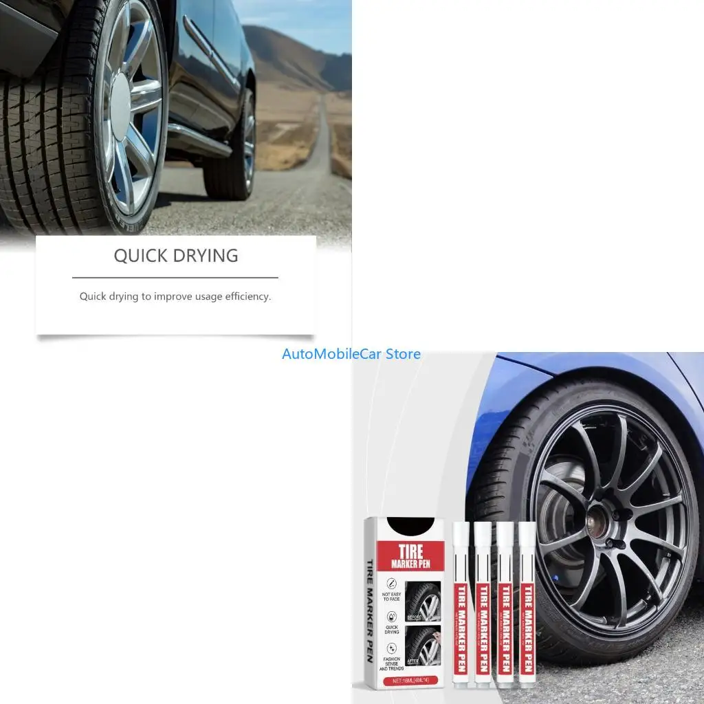 G8TE Tire Lettering Markers Oil Based Paint Pens Fade Resistant Ergonomic Grip Design