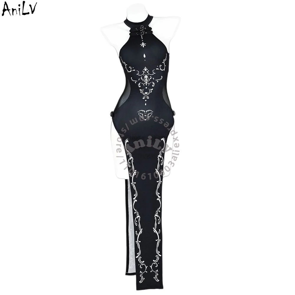 

AniLV Anime Game Role Uniform Dark Witch Vine Dress Outfits Cosplay Costumes