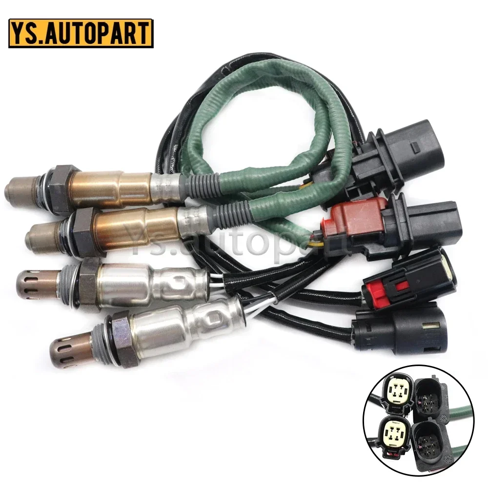 4PCS FR3Z-9F472-A FL3Z-9G444-D Up+Downstream Air Fuel Ratio Lambda Oxygen Sensor For Ford Mustang 2.3L Manual trans.2015-2017