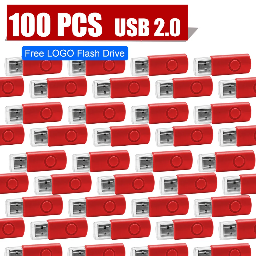 

100pcs/lot USB2.0 Flash Drive Pack USB 2.0 Pendrive 1GB 2GB 4GB 8GB 16GB 32GB 64GB 128GB Pen Drive Set for PC Free Custom Logo