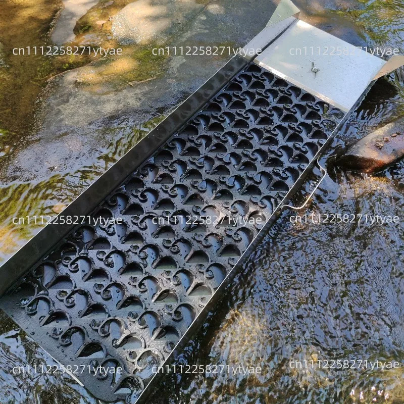 ​Portable Gold Panning Sluice Box, Non-Powered River Sluice with Riffle Mat for Fine