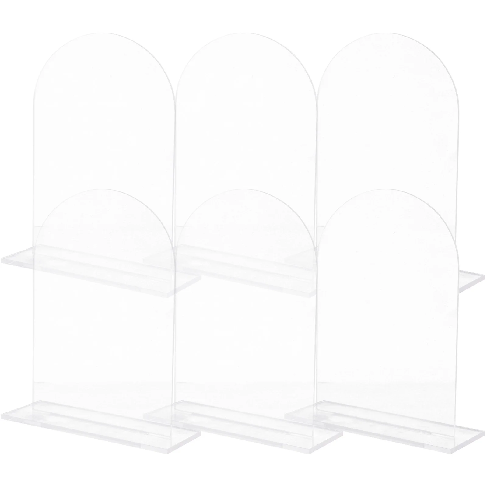 

6 Pcs Acrylic Table Number Sign Blank 2mm Transparent Wedding Table Card Seat Signs for Banquet Event Display