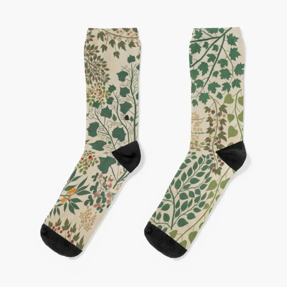 1875 Leaf Quilt Socks christmas stocking loose Women's Socks Men's