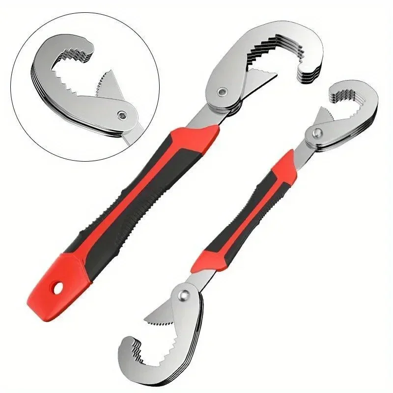 

Adjustable Open End Double Wrench Multifunctional Universal Pipeline High Carbon Steel Wrench Set Manual Hardware Grip Tool