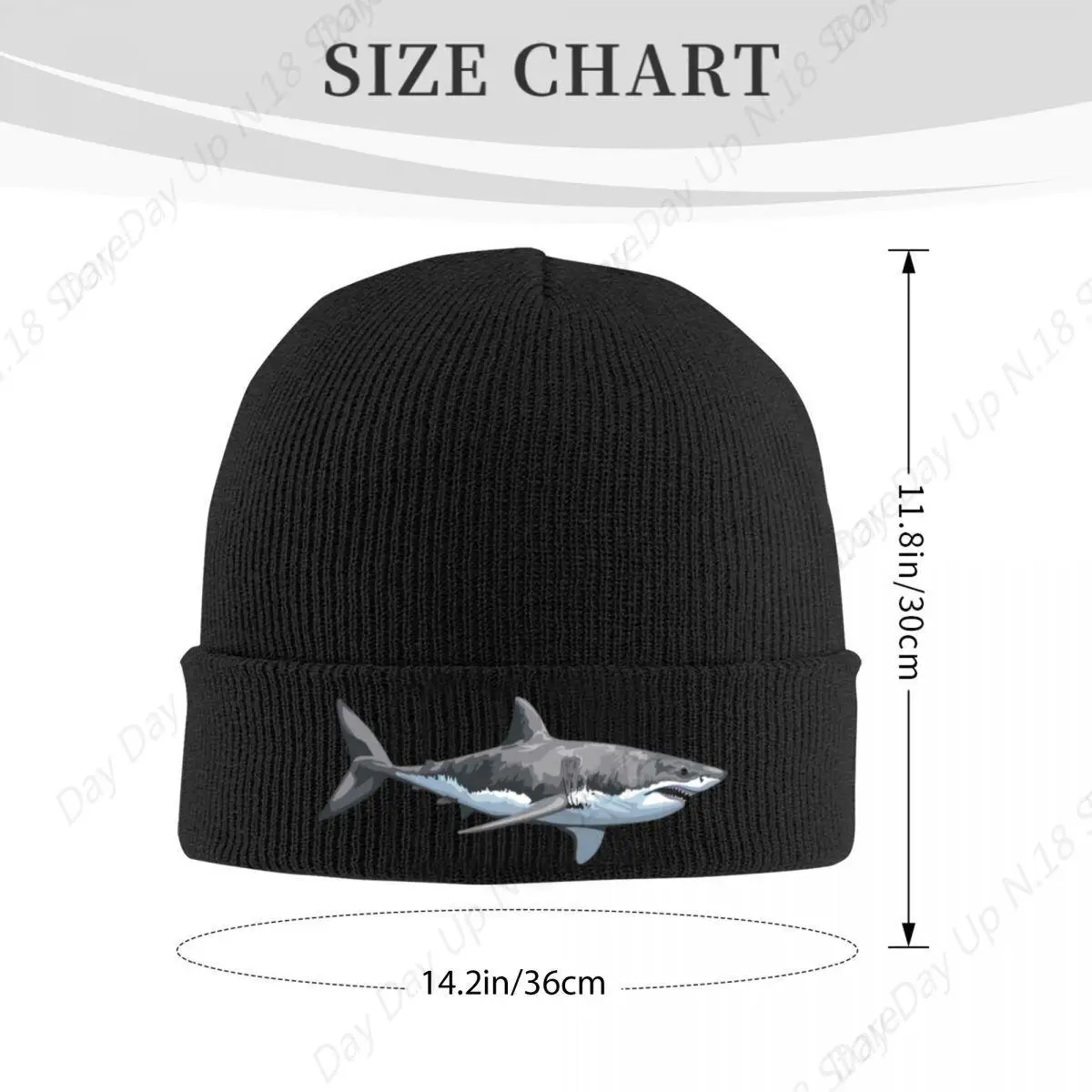 Great White Shark Warm Knitted Cap Fashion Bonnet Hat Autumn Winter Outdoor Beanies Hats For Men Women Adult