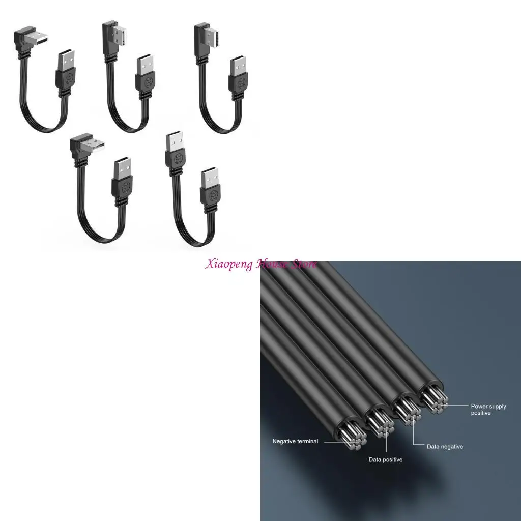 High Speed Data Line 480Mbps Data Transfer USB2.0 Male to Male Connectors Cord 77JC