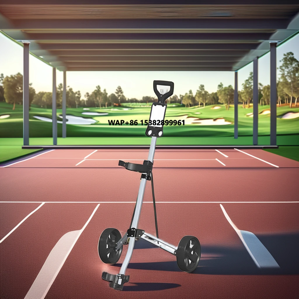 عربة سحب جولف خفيفة الوزن بعجلتين قابلة للطي مع ميزات سهلة الدفع والسحب #1