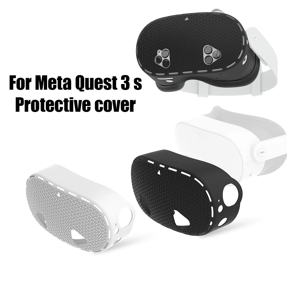 Silicone Front Case Cover VR For meta quest 3S VR Protective Anti-collision Shell Host protective cover front cover Accessories