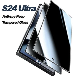 Vidro temperado para Samsung Galaxy S24 Ultra 5G, protetor de tela Anti Spy, tela de privacidade, S24Ultra, protetor, 2pcs