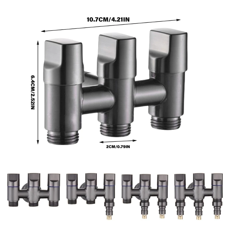 1185 Multifunktionale 3-Wege-Wasserverteilerventile zur einfachen Installation von Wasserverteilerventilen aus Stahl für mehrere