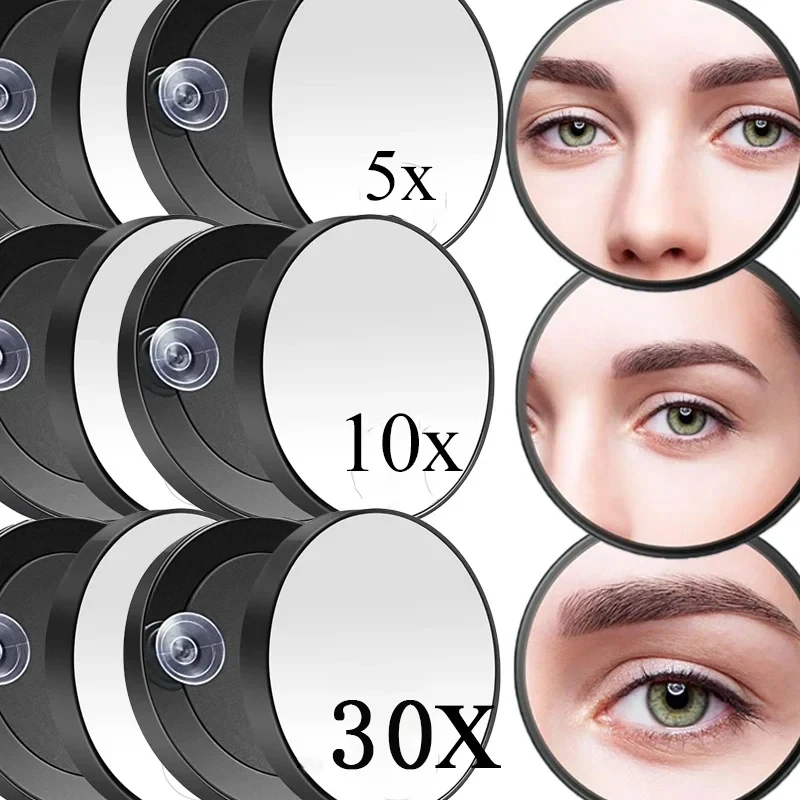 1/3pcs Magnifying Mirror and Eyebrow Tweezer Set, 30X Magnified Makeup Mirrors with 2 Suction Cups, Tweezers and Eyebrow