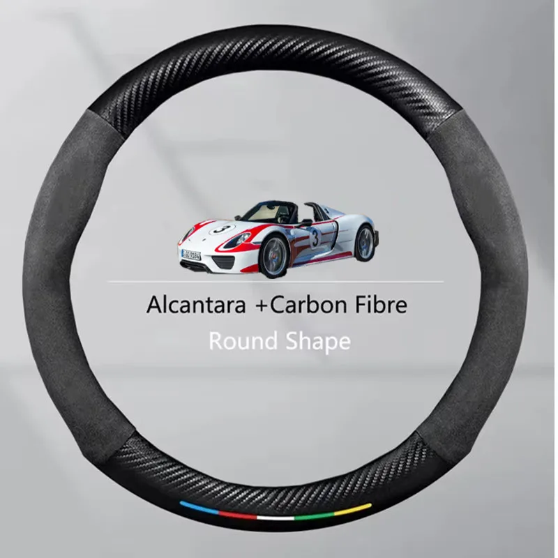 

Car Suede Carbon fiber Anti-slip Ventilate Steering Wheel Cover For Subaru STI Brz Wrx Xv Ascent Forester Outback Impreza Legacy