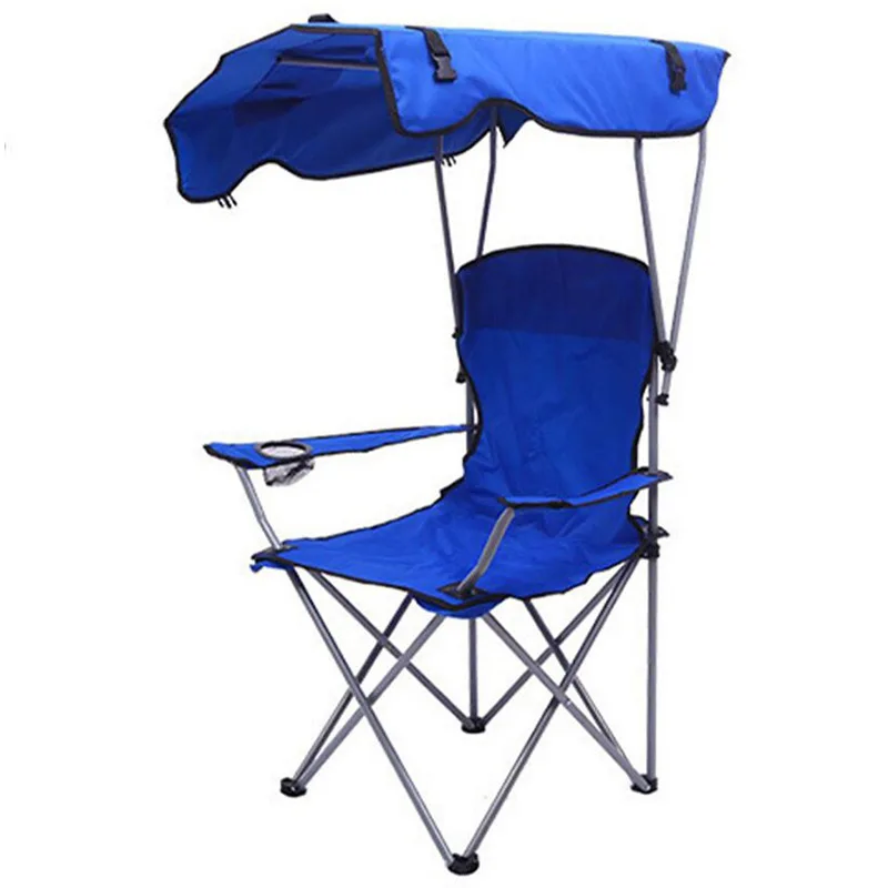 Outdoor foldable portable fishing chair, beach chair, covered sun shading barbecue