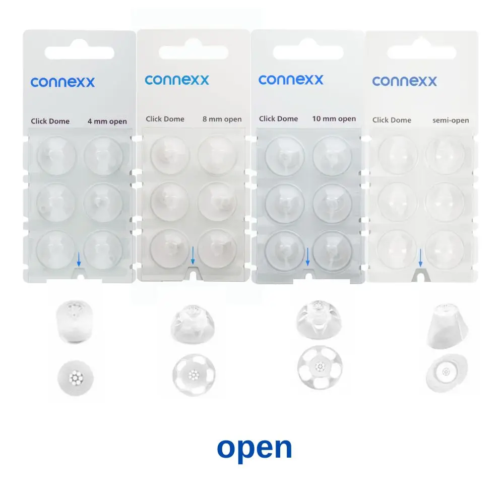 Original Silicone Ear domesSignia Click Connexx Sleeve ,for Siemens Signia Rexton CIC ITC and RIC Model Hering Aids