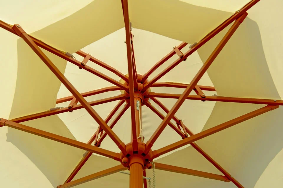 Customizable 2.7m Double Layer Aluminum Frame Patio Garden Umbrella  Printed Parasol for Beach Outdoor Hotel Use