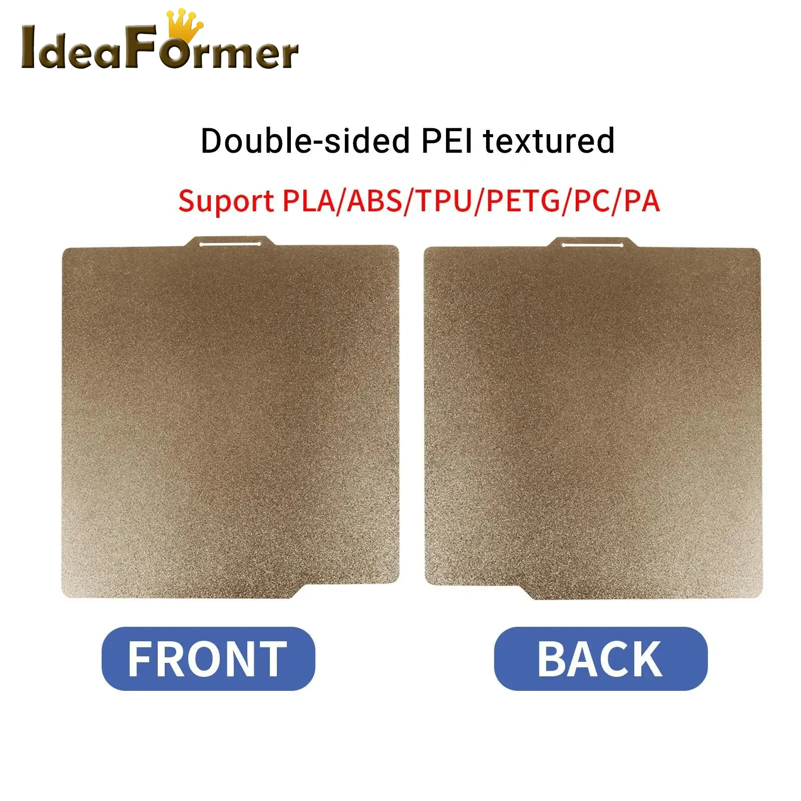 

PEI Powder Sheet Double Sided 220/235/250/300/310/350mm Spring Steel Sheet Textured for bambulab Ender CR10 SW-X1 Build Plate