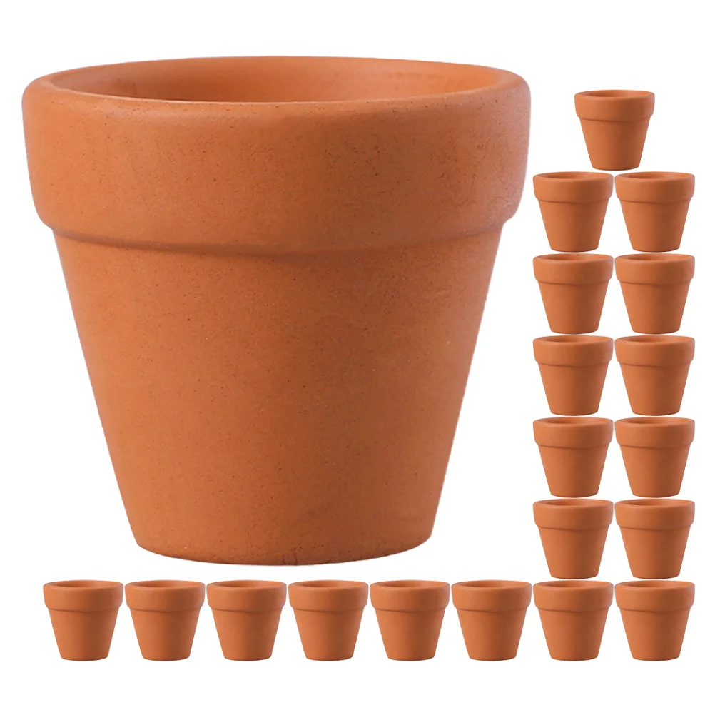 20 Pcs Terracotta Flower Pot Planter Nursery Pots Tiny Clay Mini Succulent Seedling