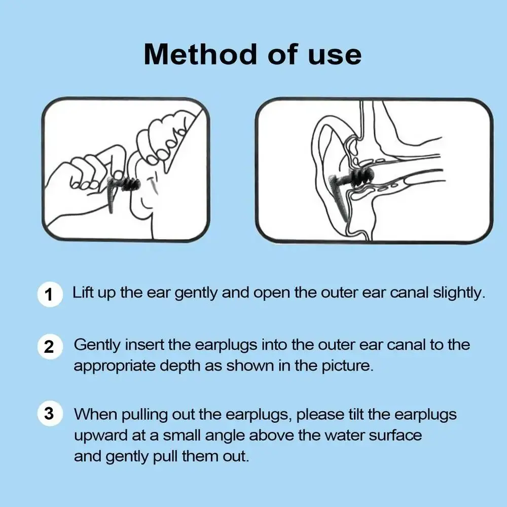 جديد سيليكون السباحة الأذن المقابس 4-layer تصميم مقاوم للماء سدادات حماية الأذن سدادات الأذن الاستحمام #2