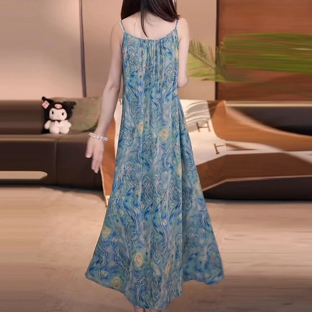 ชุดเดรสแขนกุดสำหรับผู้หญิง งานรับปริญญา ฤดูร้อน แต่งลายปัก งานปักมือ จับจีบ ระบาย สม็อค ผ้าดริลล์ สไตล์สไปซี่