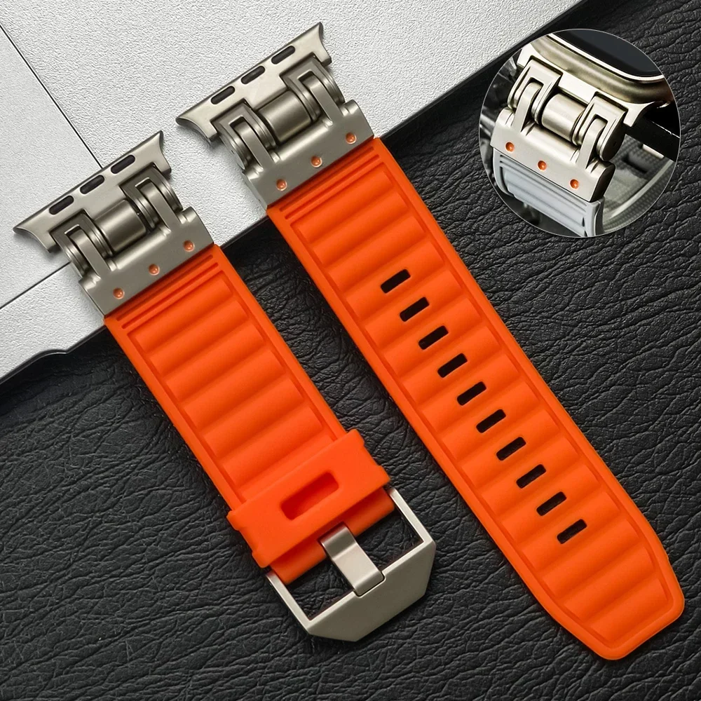 سيليكون حزام ل أبل الترا 3 2 1 49 مللي متر الرياضة الفرقة ل Iwatch سلسلة 11 10 9 8 SE 3 46 مللي متر 45 مللي متر 41 مللي متر 44 مللي متر 42 مللي متر تنفس الفرقة #1