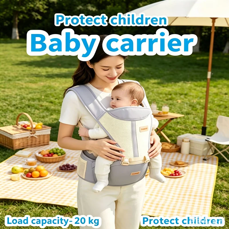 0-24 Months Newborn Toddler Multi-use Before After Kangaroo Bag Baby Carrier Ergonomic Infant Multifunctional Waist Breathable