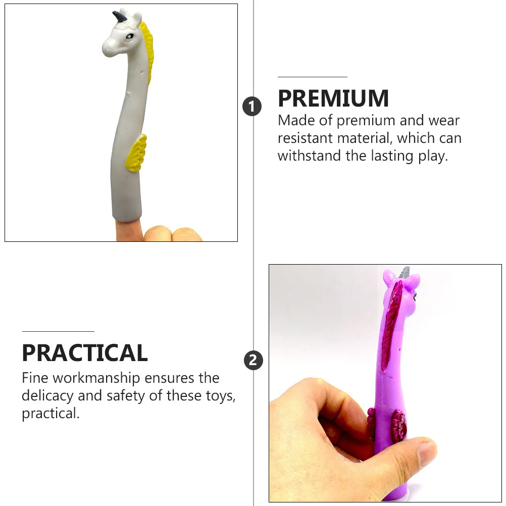 4Pcs Flying Horse Interactive Finger Puppet Plaything Fine Workmanship Safe Mini Finger Cover for Role Play Telling Story Kids