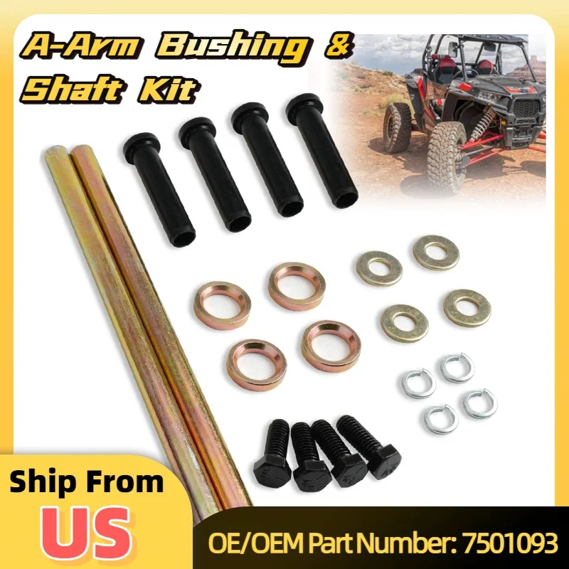 

7501093 Два передних нижних втулок A-образного рычага и комплект валов Передние нижние втулки A-образного рычага Комплект вала заменяет 5020681 для Trail Boss 325 330