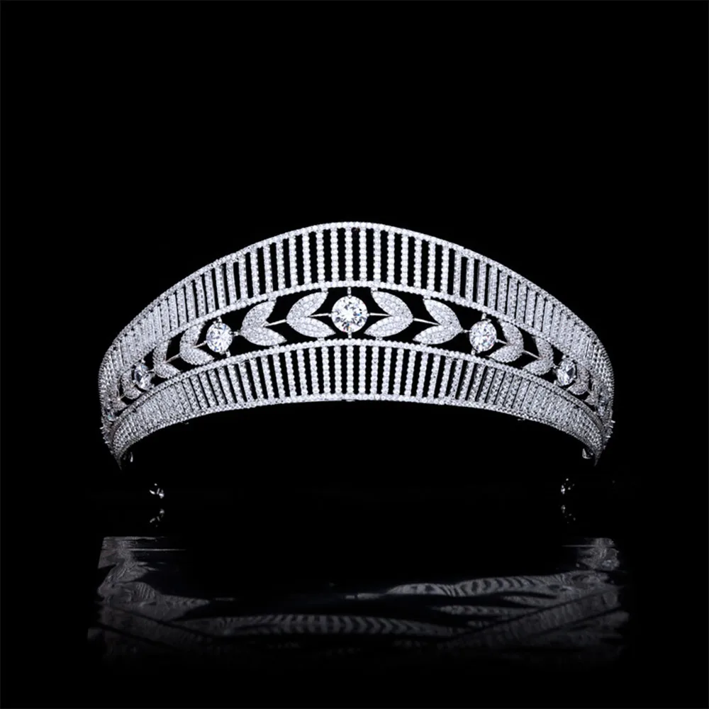 

New princess hair accessories, high-end European and American brides' wedding crowns, zircon wedding headpieces, wedding accesso