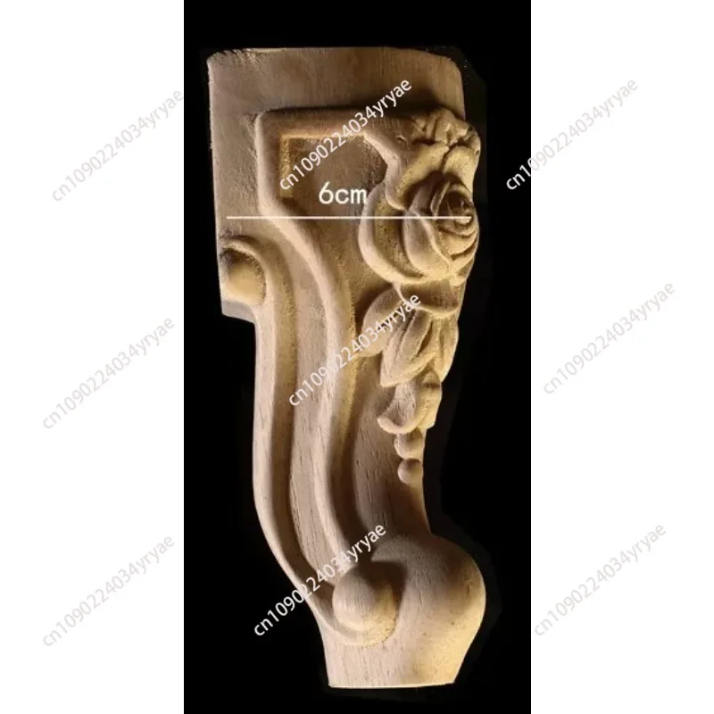 

Wooden Furniture Foot Legs Solid Wood Flower Carved TV Cabinet Seat Feet Vintage Home Decoration Accessories European Style