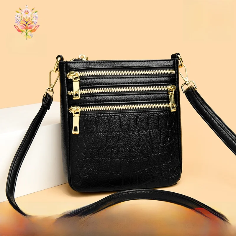 

Кожаная сумка-кроссбоди для телефона, женская, многослойная, вертикальная, модная, легкая, на одно плечо, через плечо