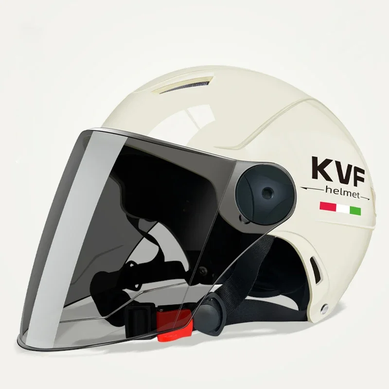 

Unisex E-Mark Certified Half Helmet For Motorcycle Electric Bike Scooter Summer Open Face Safety With Goggles