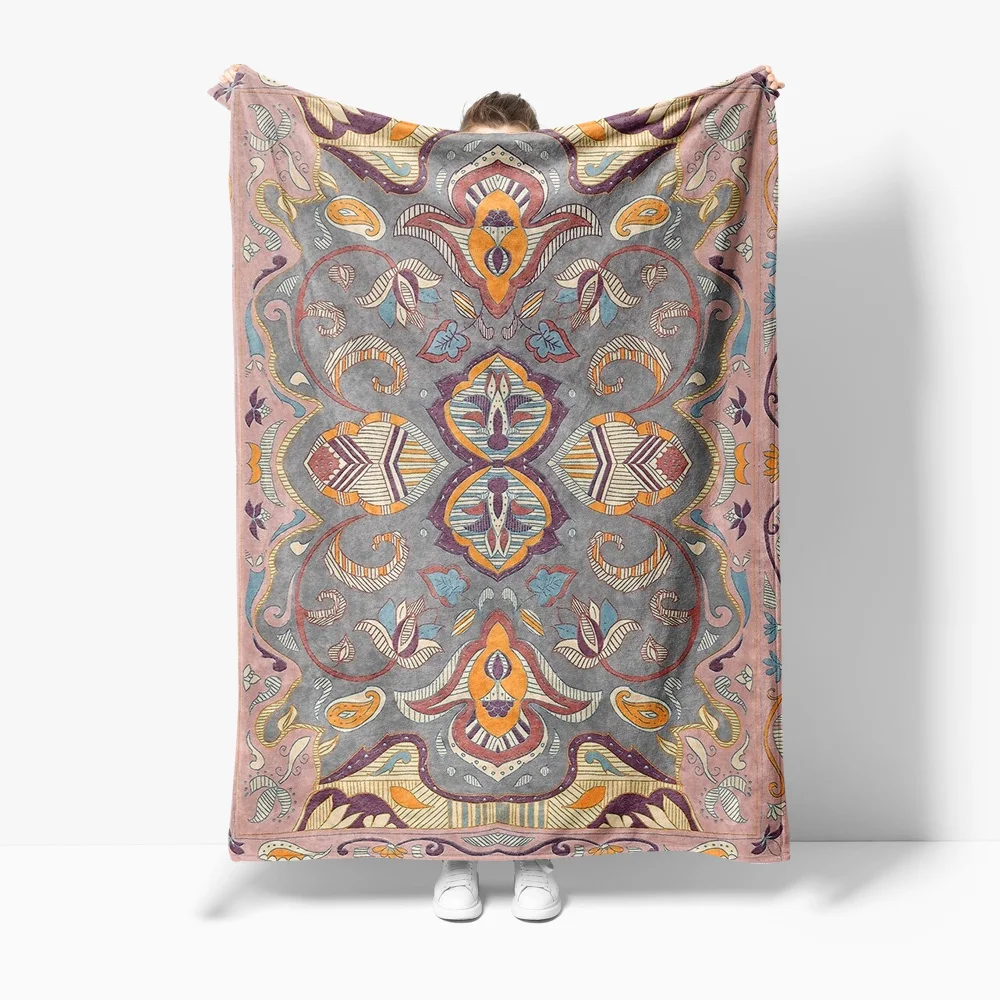 

Одеяло в богемном стиле с узором пейсли, декоративный диван-кровать, ковер для гостиной, покрывало, чехол для подушки, подарок