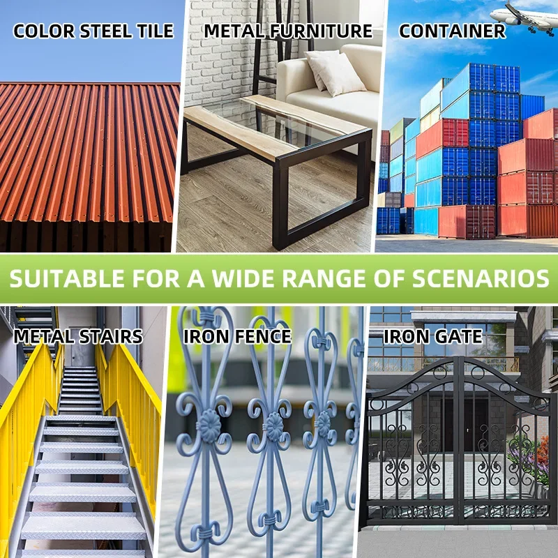 Water Based Anti‑Rust Metal Paint, No Rust Removal Needed Rust Conversion Coating for Metal Surface Renovation