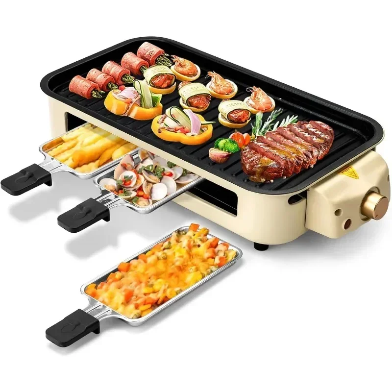 

Electric Indoor Grills for Kitchen Grill Net Cooking Removable Plate Temperature Control Kitchen Appliances