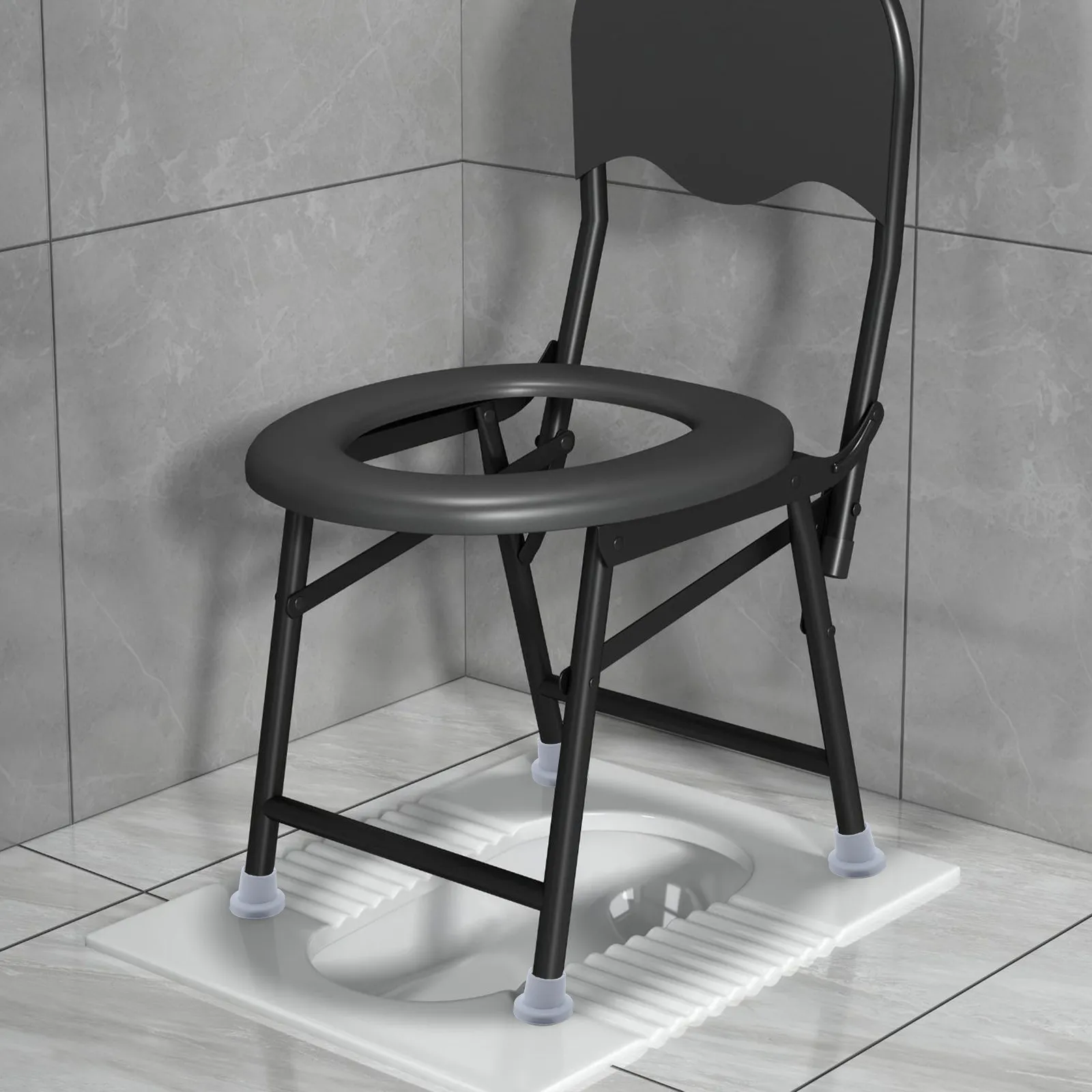 4Pcs Shower Chair Rubber Feet Covers Non Slip Replacement Bath Chair Leg Caps Stable Antiskid Furniture Foot Protectors 28.5mm