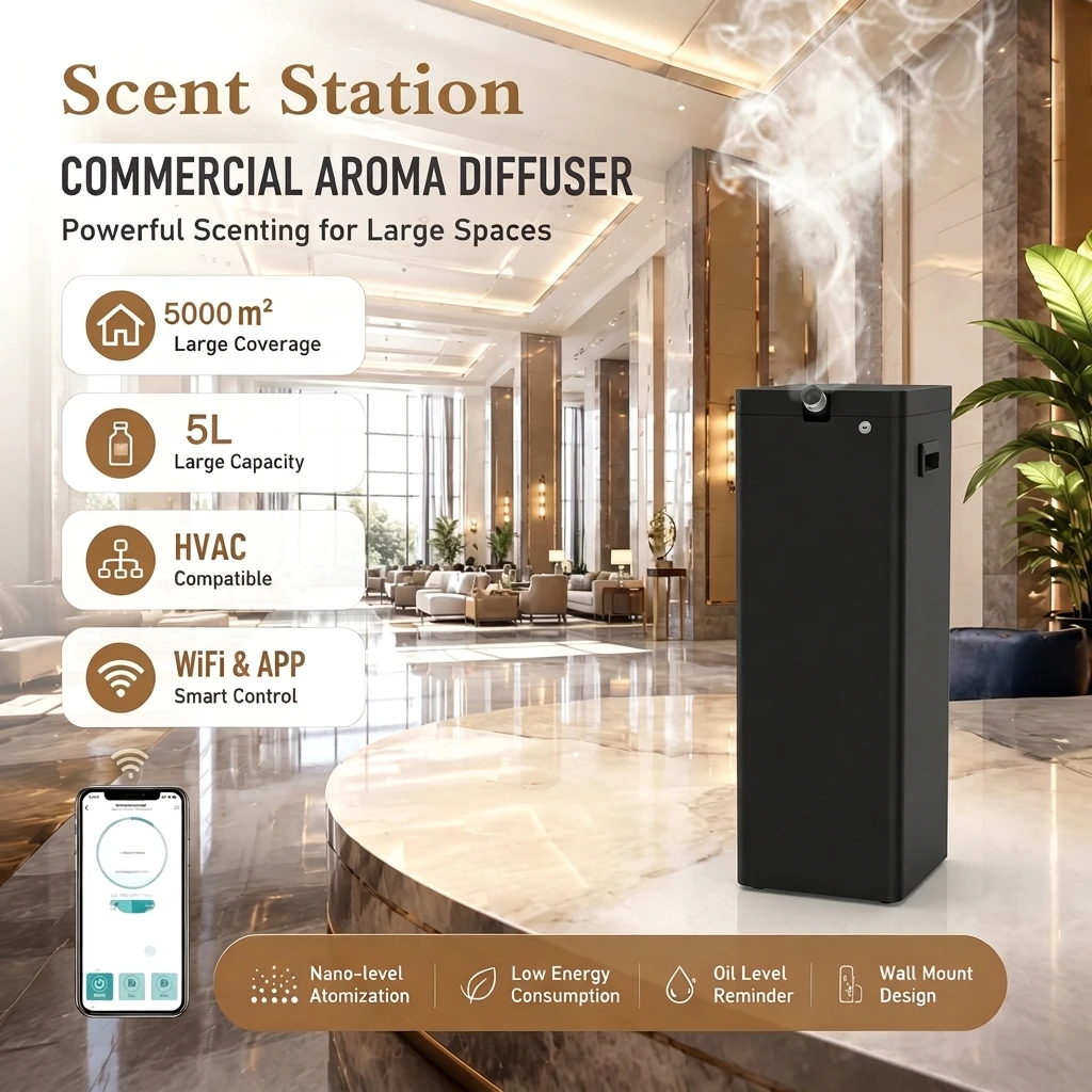 New HVAC Diffuser 5000ml Waterless Scent Air Aroma Nebulizer Machine Professional Technology Aroma System
