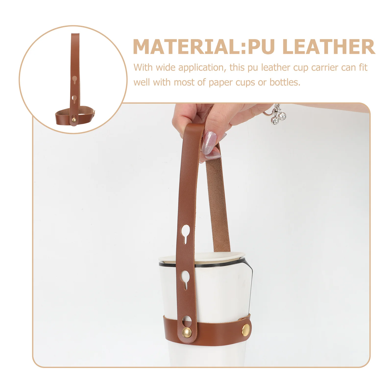 

Coffee Sleeve Compact Insulated Cup Carrier Reusable Portable Drink Sleeve for Travel Office Commute Use