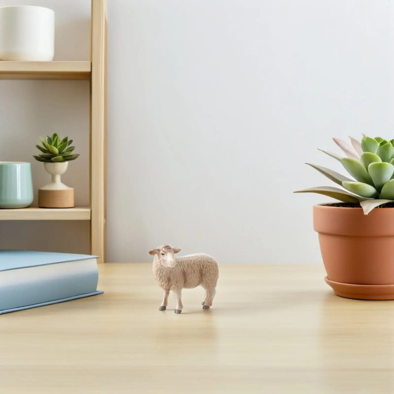 1Pcs Farm Animal Toys Mini Farm Animal Figures For Farmhouse Style Decor Simulated Sheep Decoration Realistic Lifelike