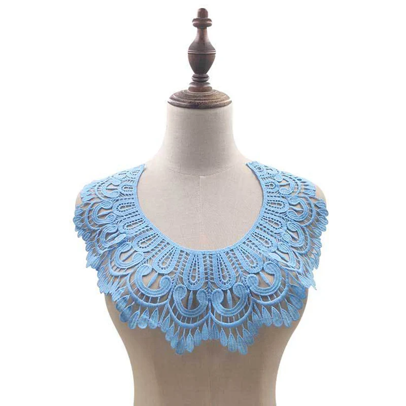 High Quality False Collar For Lady Fashion Fake Collar Lace Neckline Collars Women Neckband Applique Fabric Collarband