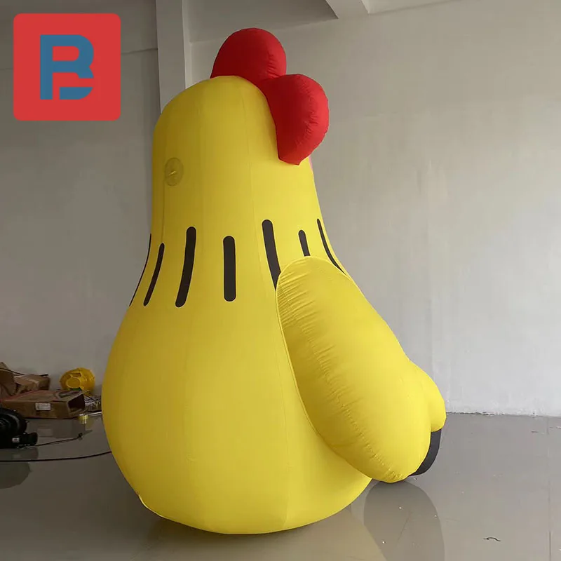 Inflatable cartoon yellow chicken model custom IP Chinese zodiac mascot annual meeting market lighting decoration