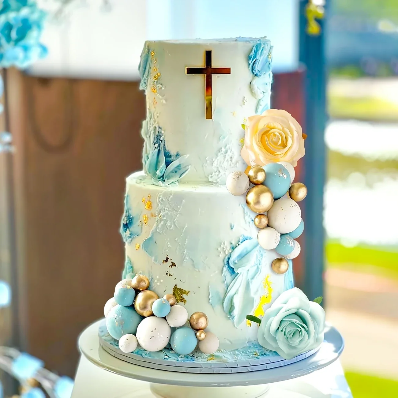 2/4/6 stücke Gold Kreuz Kuchen Topper Acryl Kreuz Geburtstag Cupcake Dekorationen DIY Taufe Erstkommunion Baby Dusche hochzeit Party – Detail 5