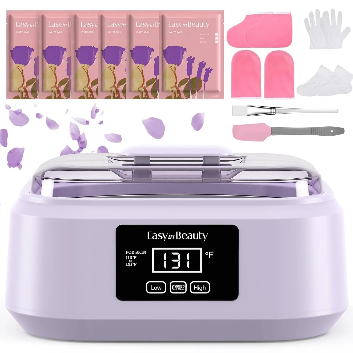 

3000ml Paraffin Wax Machine for Hands and Feet with Touchscreen, 6 Packs Lavender Wax Included