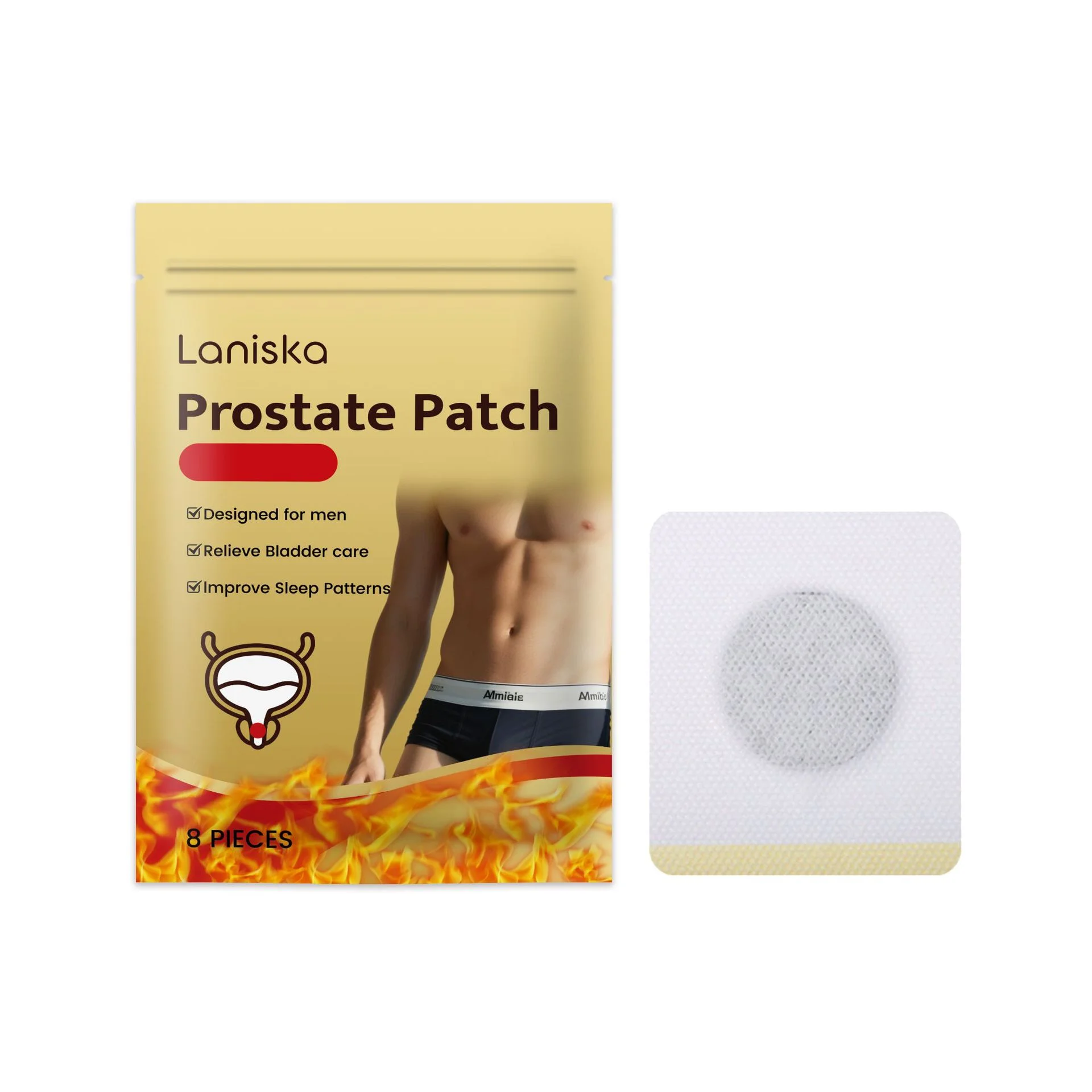 8/16/24/32pcs Prostatitis Treatment Patch Improve Frequent Urination Prostate Hyperplasia Recovery Man Urological Kidney Care