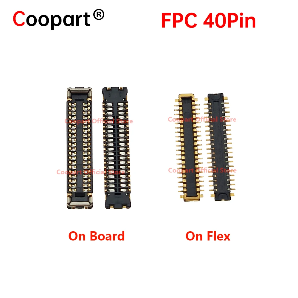 10pcs/lot Coopart New 40pin LCD display FPC Connector Port Plug for Xiaomi 9 9SE CC9 Mi9 Redmi K20 K20Pro on mainboard/cable