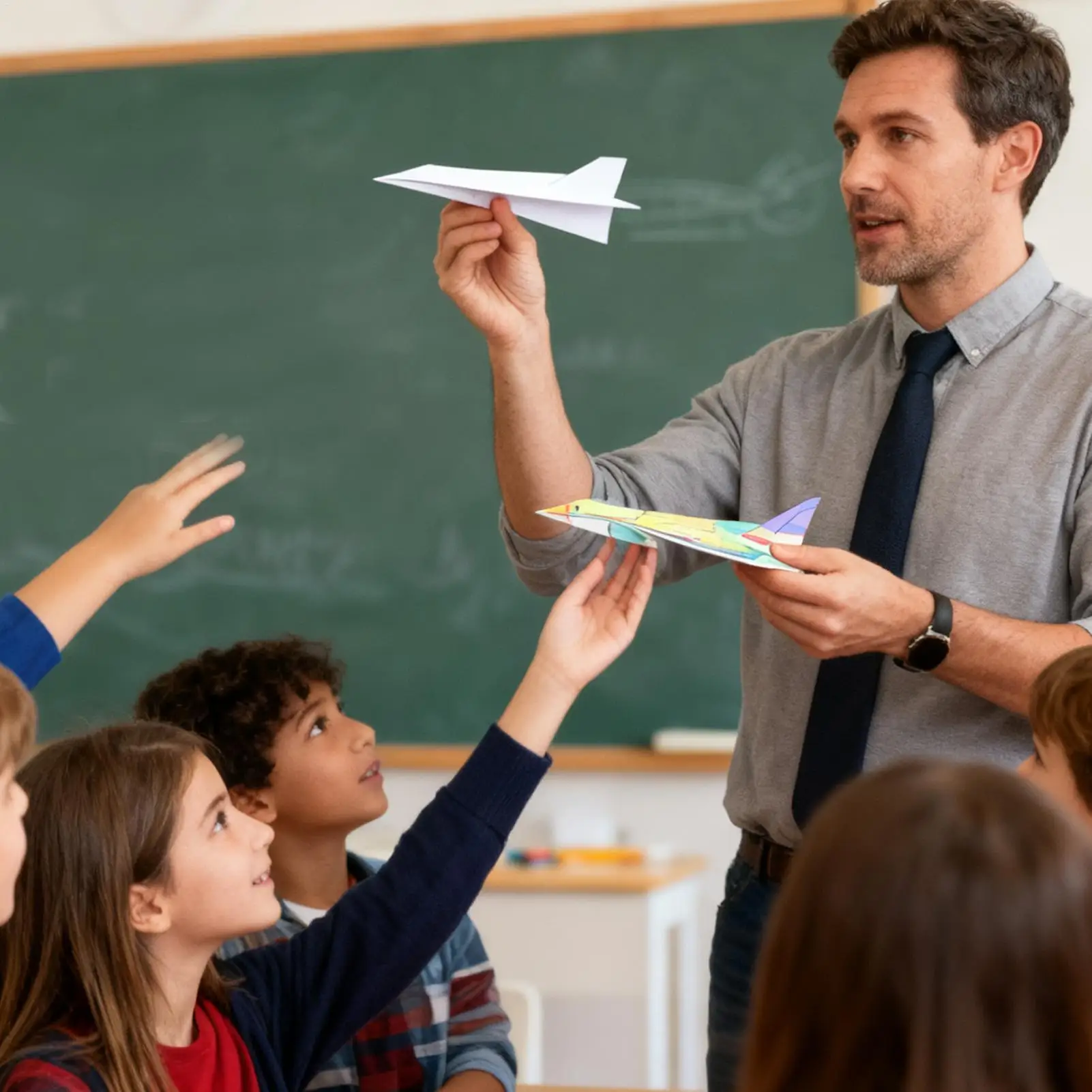 Kit aeroplano di carta Giocattoli colorati con 12 modelli Progetti artistici in carta colorata Giocattoli per bambini Ragazzi Ragazze Adulti Aula