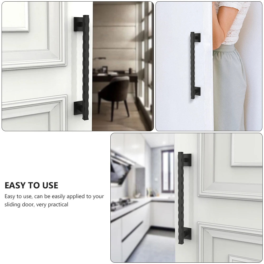 

1 Set Sliding Door Handle Carbon Steel Barn Door Accessories Sturdy Durable Replacement Handle Furniture Handles Home Sliding